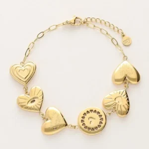 Vouwbare Iconic Chunky Heart Bracelet – Roestvrij staal Steel