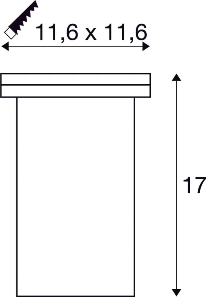 SLV Buitenlamp DASAR® EXACT 116 IP67 Roestvrij Staal - Vierkant