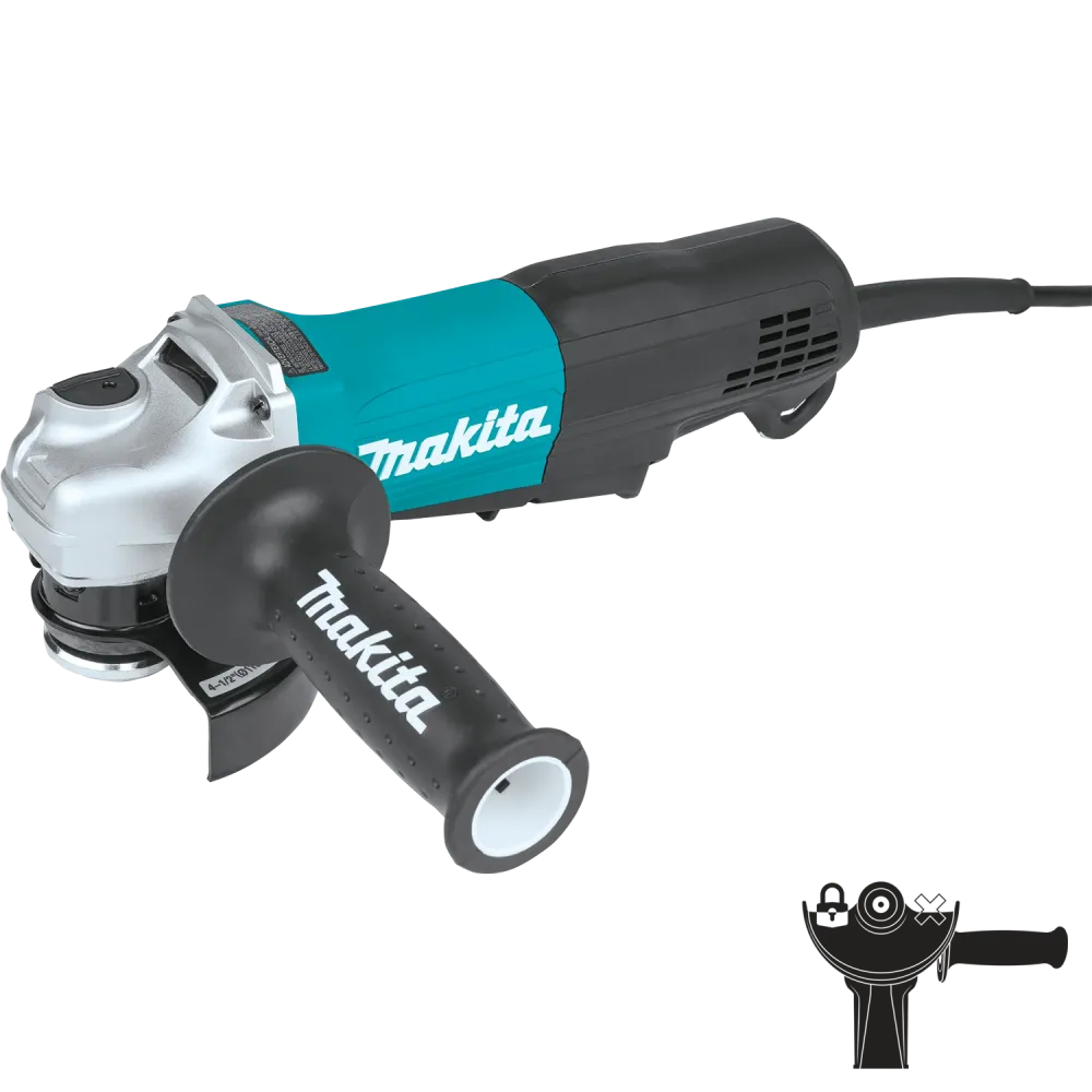MAKITA 4‑1/2" Paddle Switch Angle Grinder, w/ Non‑Removable Guard met 5 jaar Garantie
