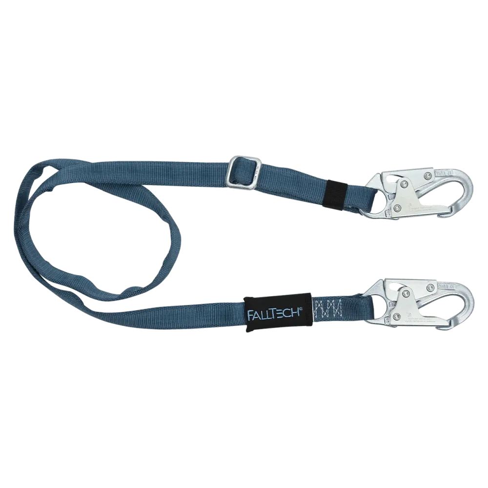 FALLTECH 4' - 6' Adjustable Length Restraint Lanyard w/ Rvs Snap Hooks