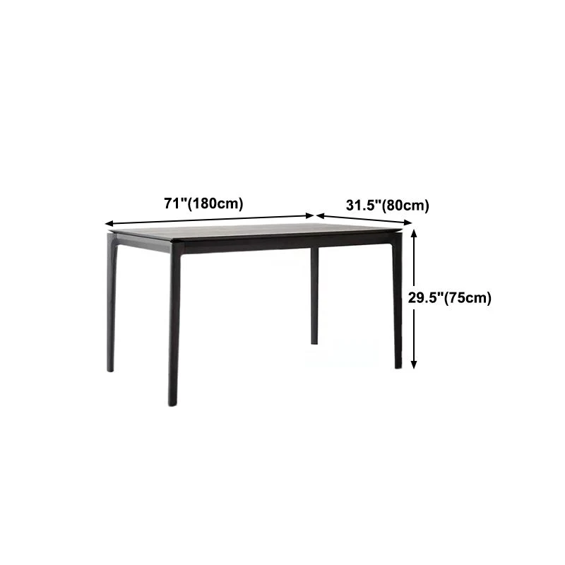 Gegalvaniseerd DIN 933 Rectangle 4 Legs Industrial Dining Table Koolzwart Fixed Table Solid Wood 47