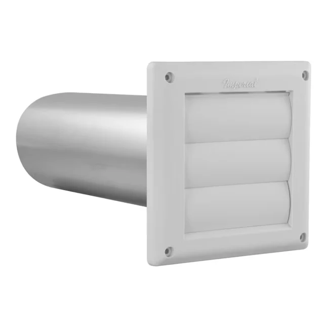 IMPERIAL 4- Dia Poly Louvered Dryer Vent Hood