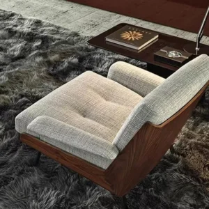 Industrial Lounge Chair Eenkleurig Color Cushion Back Basic Four Leg Reclining Accent Chair