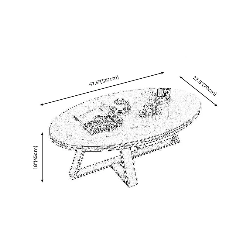 Modern Rectangular Slate 4 Legs Coffee Table Ivoor Champagne Cocktail Table 39