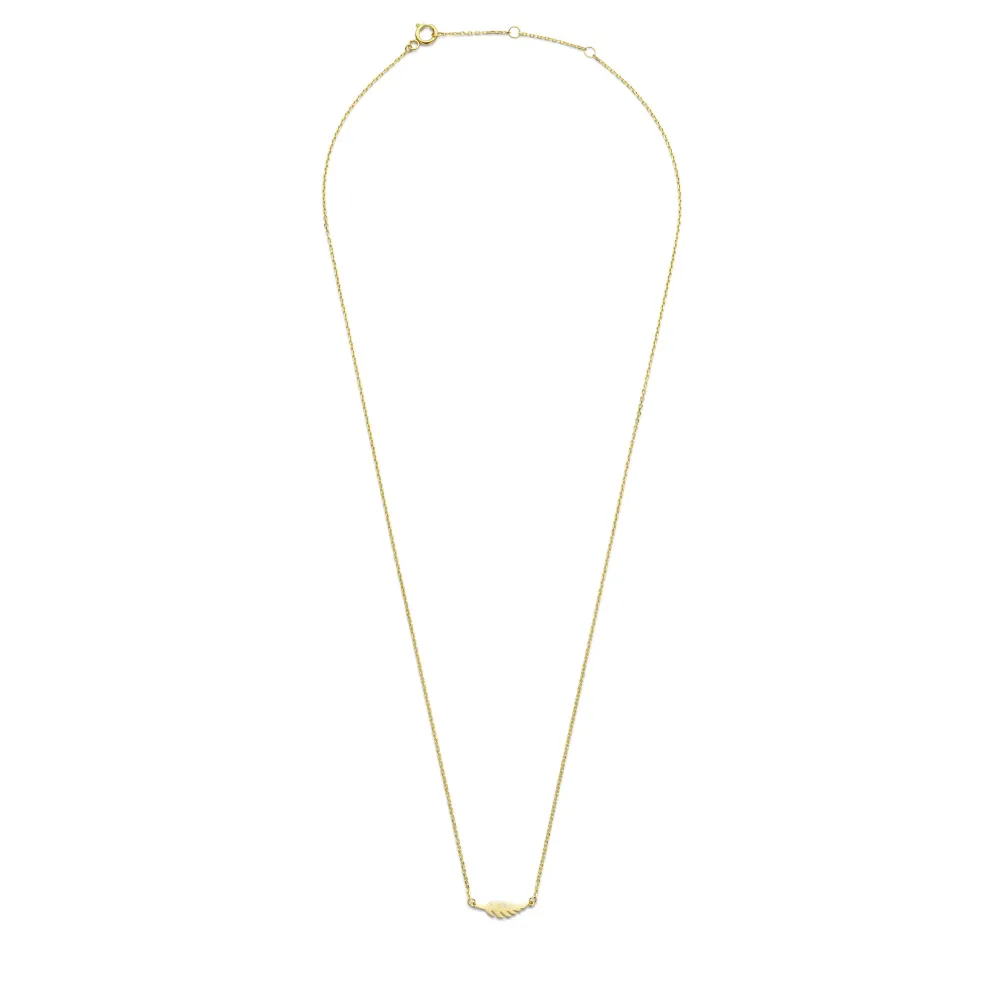 Monceau Giselle 14 karaat gouden ketting met veertje