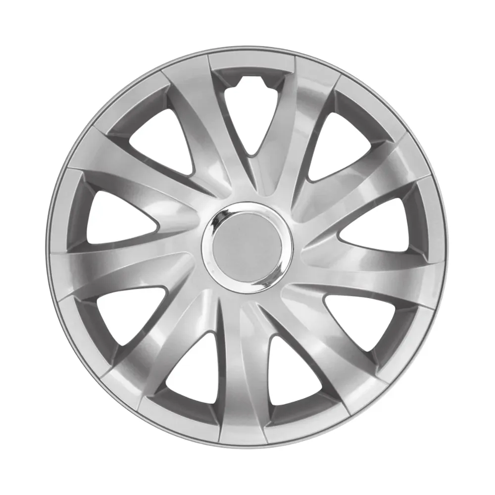 16 "NRM DRIFT STAALGRIJS caps, 4 stuks gelakt - zilver met DIN 933 norm