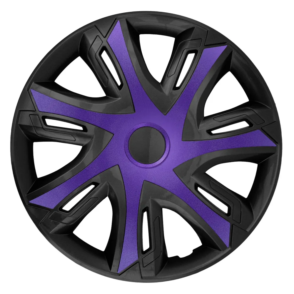 NRM - N-Power Wieldoppen 14" - Set van 4 stuks - Paars/zwart met T-slot