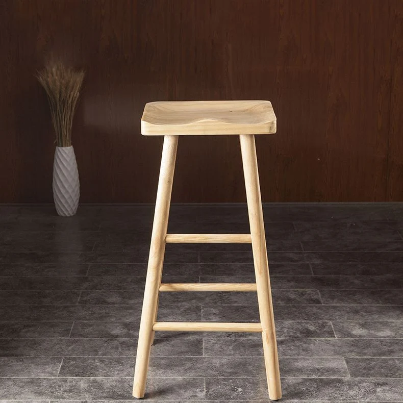 Parkerschroef Industrial Bar and Counter Stool Natuurlijk Finish Stool 4 Legs Brown
