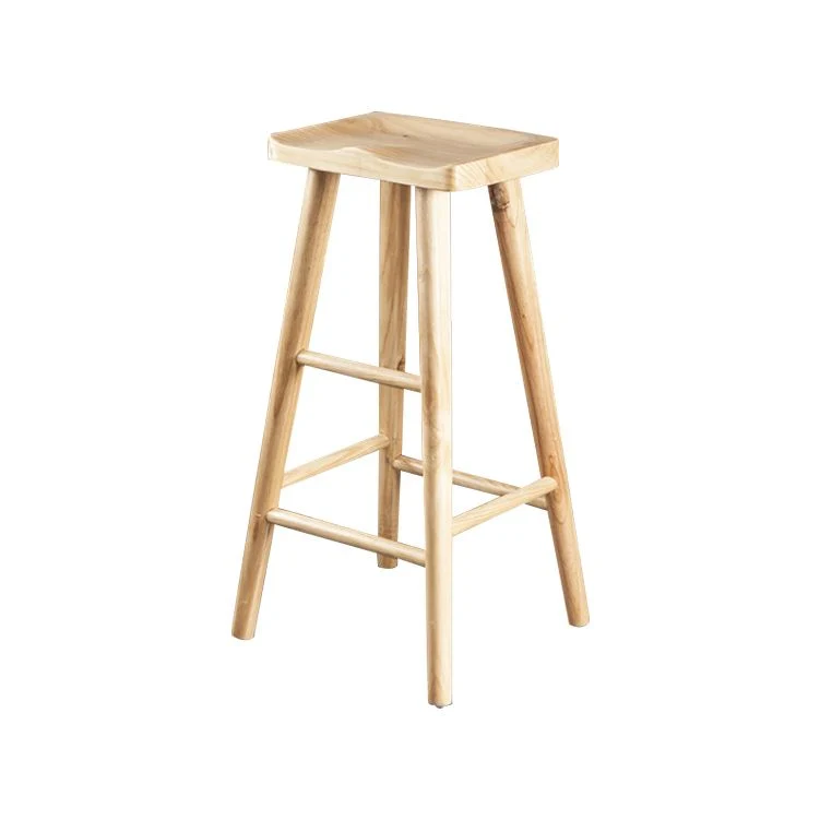 Parkerschroef Industrial Bar and Counter Stool Natuurlijk Finish Stool 4 Legs Brown