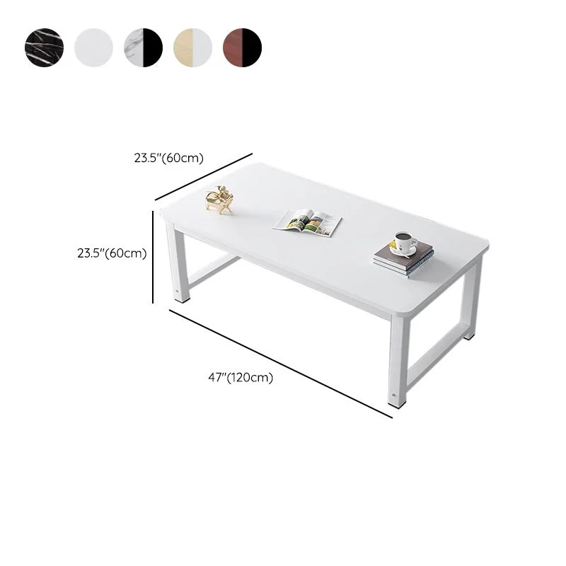 Rectangle Wooden Top Coffee Table Metal Four legs Hedendaags Style voor metaalconstructies 31l