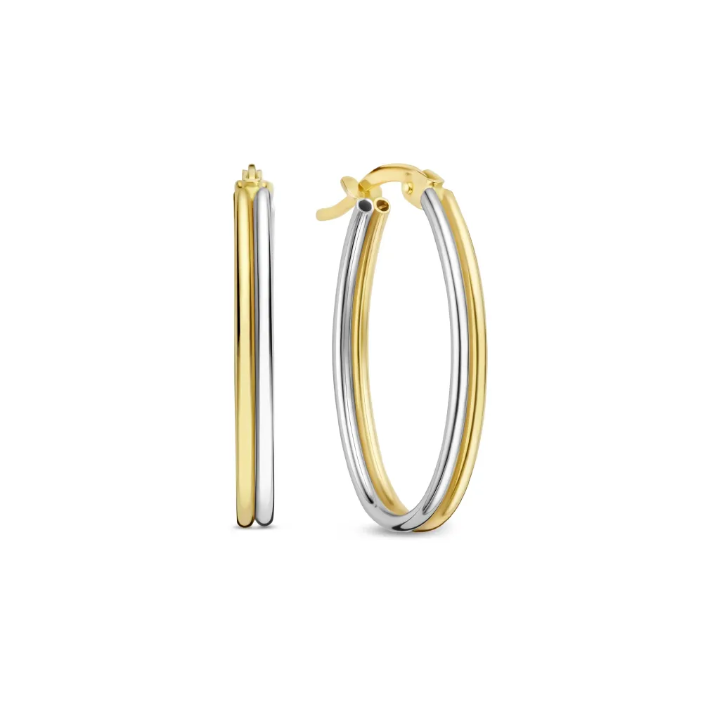 Rivoli Flori 14 karaat gouden oorringen (24 mm) | Voor Professioneel Gebruik