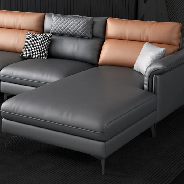 RVS bout Contemporary Reversibel Ottoman Sectional Pillowed Back Four People