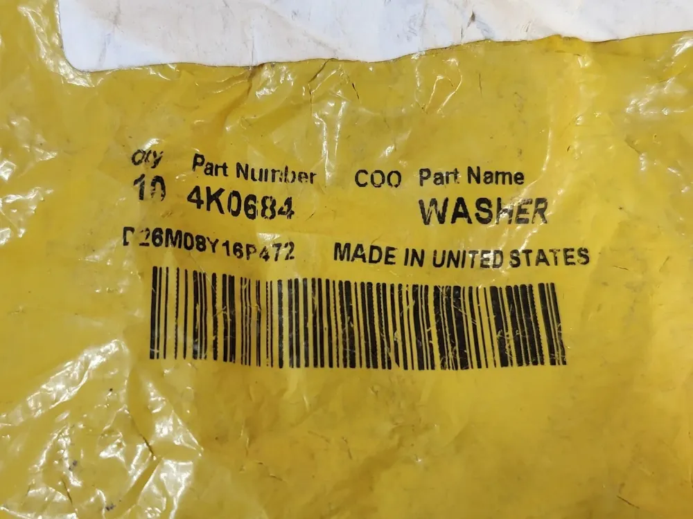 1 1/4" ID Staal Flat Washer 4K0684 (Pack 10)