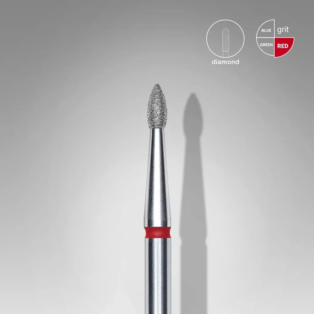 Staleks Diamond Bit - Pointed Bud Rood (F) 1.8 / 4mm (410)