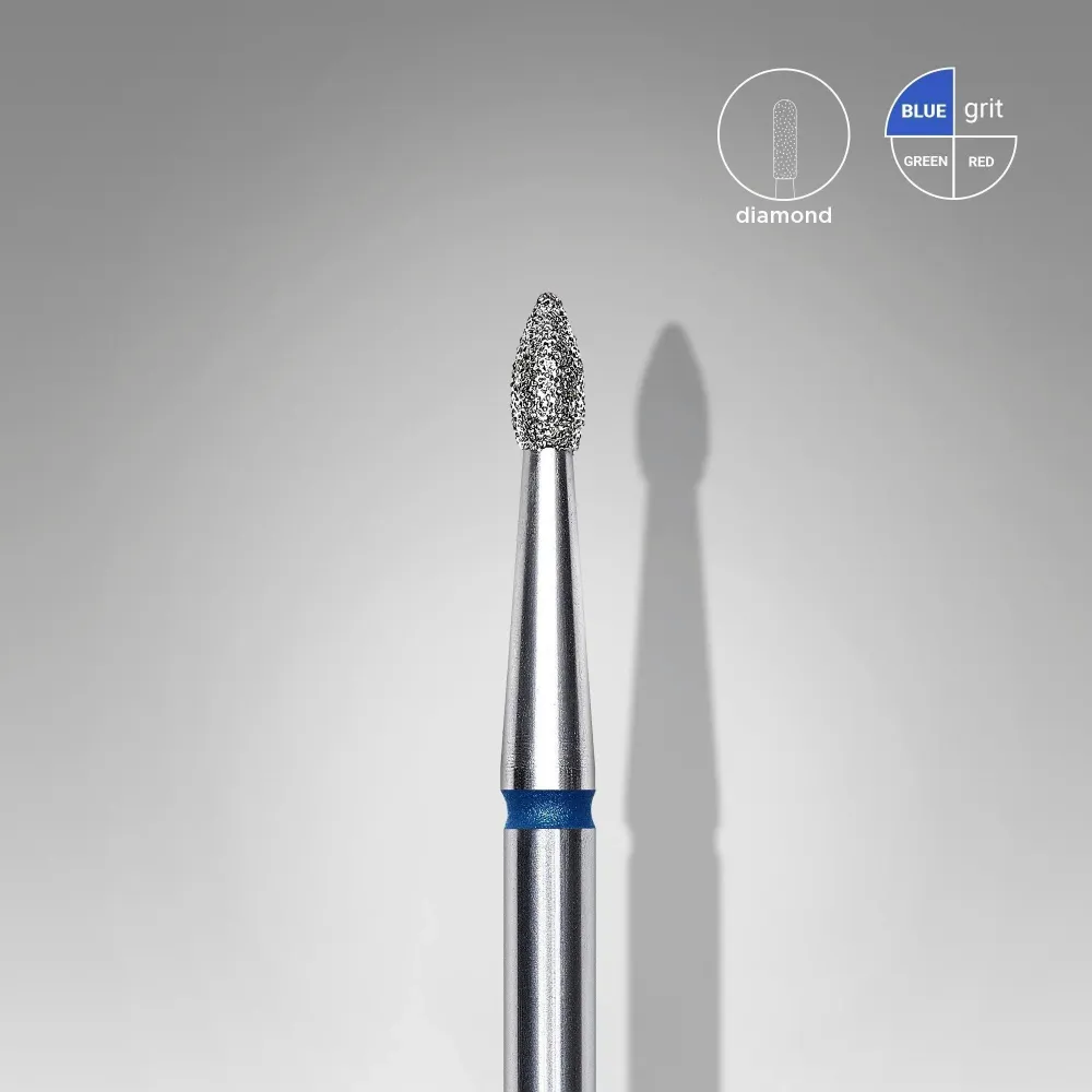 Staleks Diamond Bit - Pointed Bud Zeeblauw (M) 1.8 / 4mm (411)