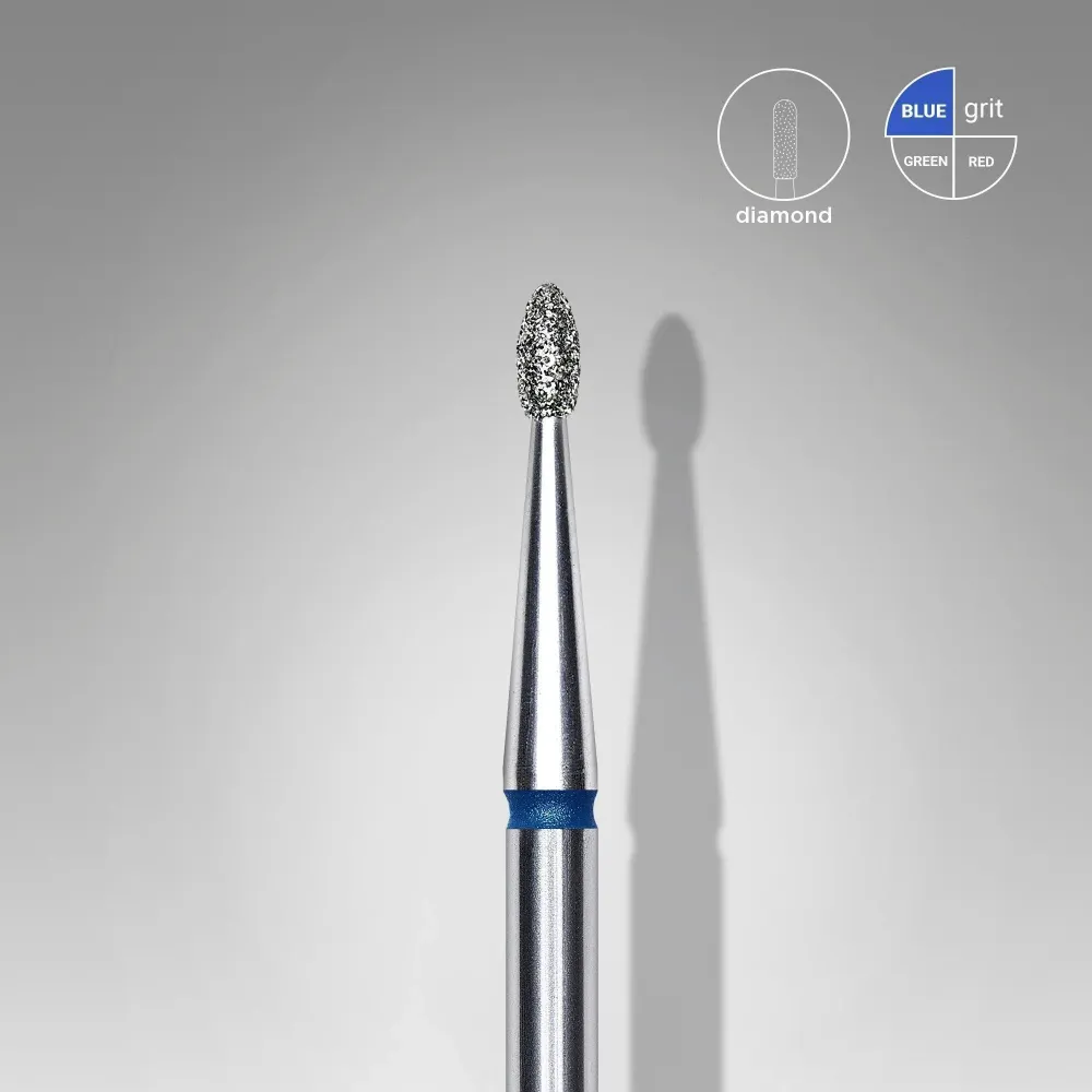 Staleks Diamond Bit - Rounded Bud Zeeblauw (M) 1.6 / 3.4mm (409)