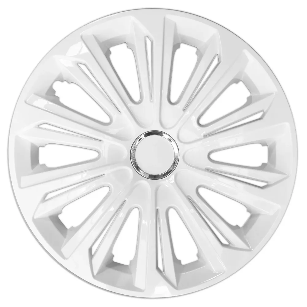 Universele wieldoppen 14" NRM SOLIDE wit gelakt 4 stuks