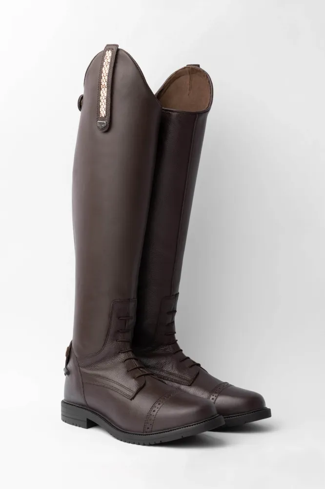 Verona Women's Hoog Boots Dark Brown 4 Wide Regular