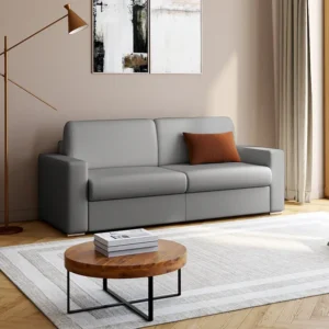 Vierzits express bedbank 18 cm Kunstleer Grijs CALITO