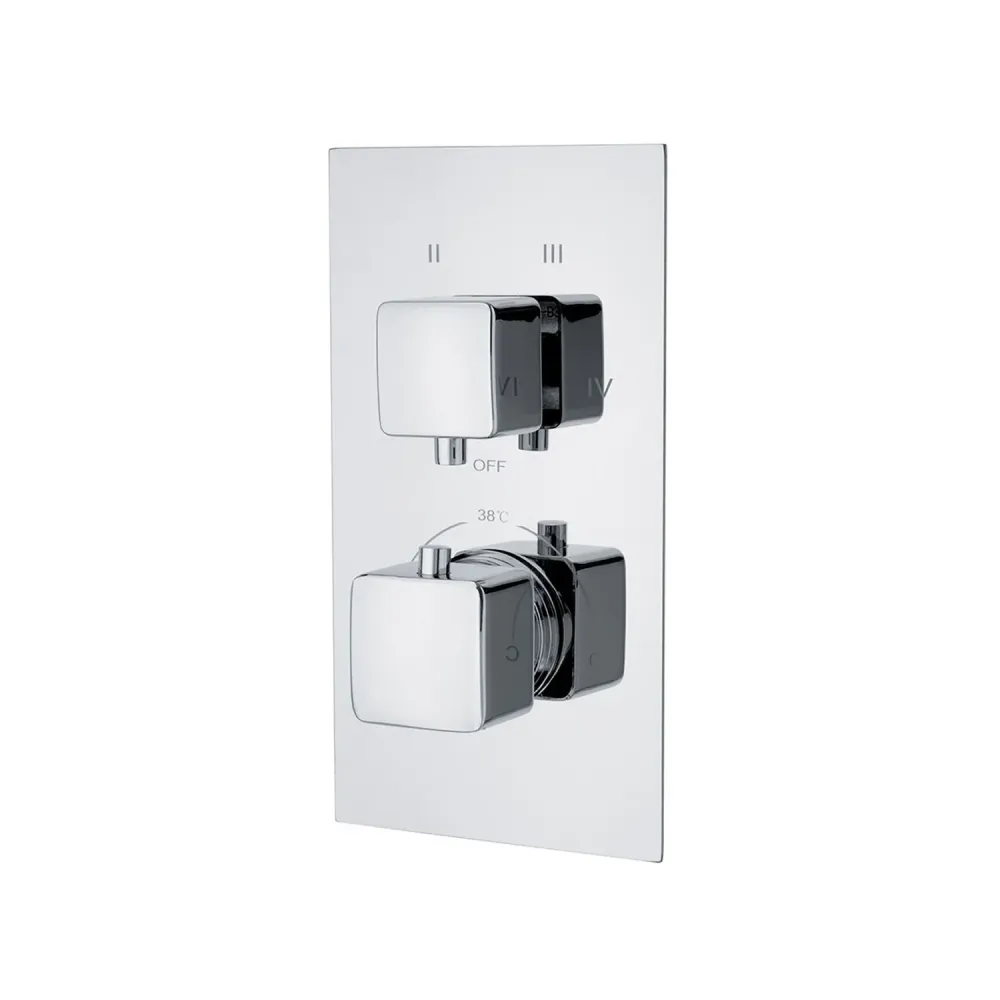 Built- square shower thermostatic 4-way messing