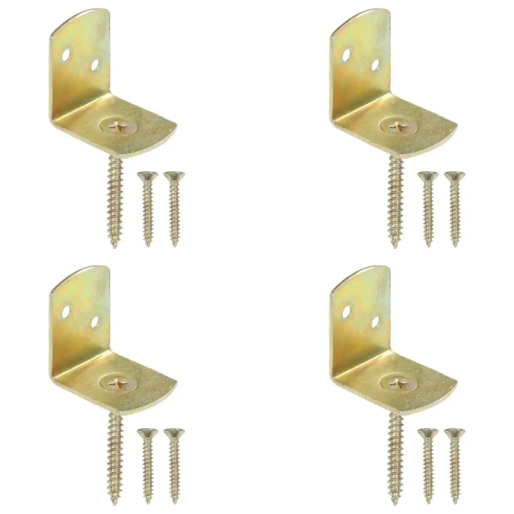 Hekpaneelbeugels 4 st L-vorm gegalvaniseerd metaal M8/M10/M12 maat