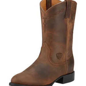 Heritage Roper Women's Western Boots Distressed Cappuccino 4,5