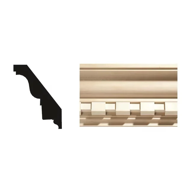 Ornamental Mouldings 4-1/2- x 8-ft Wit Hardwood UnFinished Crown Moulding