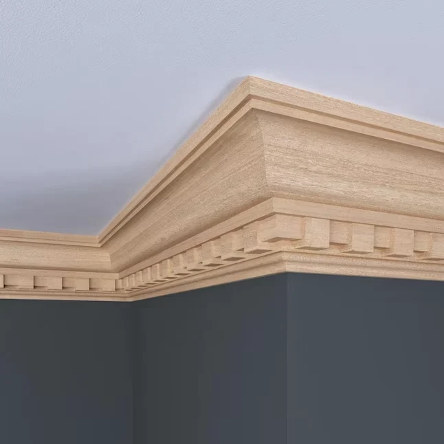 Ornamental Mouldings 4-1/2- x 8-ft Wit Hardwood UnFinished Crown Moulding