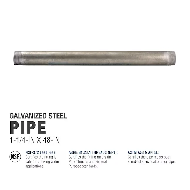 Southland 1-1/4- x 48- Galvanized Pipe