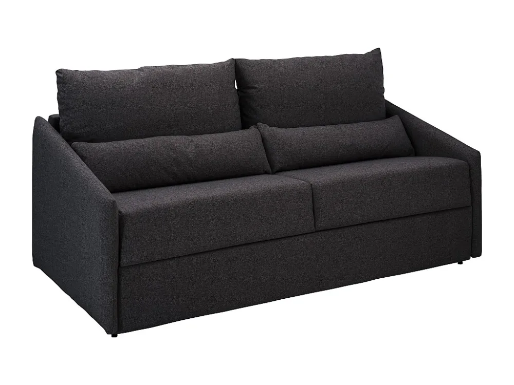 Zeskant moer 4-zits slaapbank van stof MAJESTY - Antraciet - brede 160 cm - Matras 14 cm