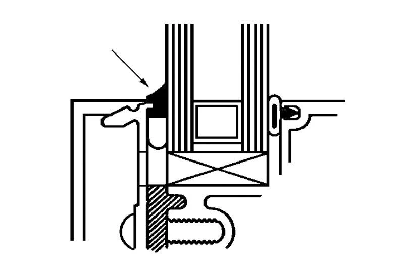 Zeskant moer Tremco Vision Strip - 1/4"