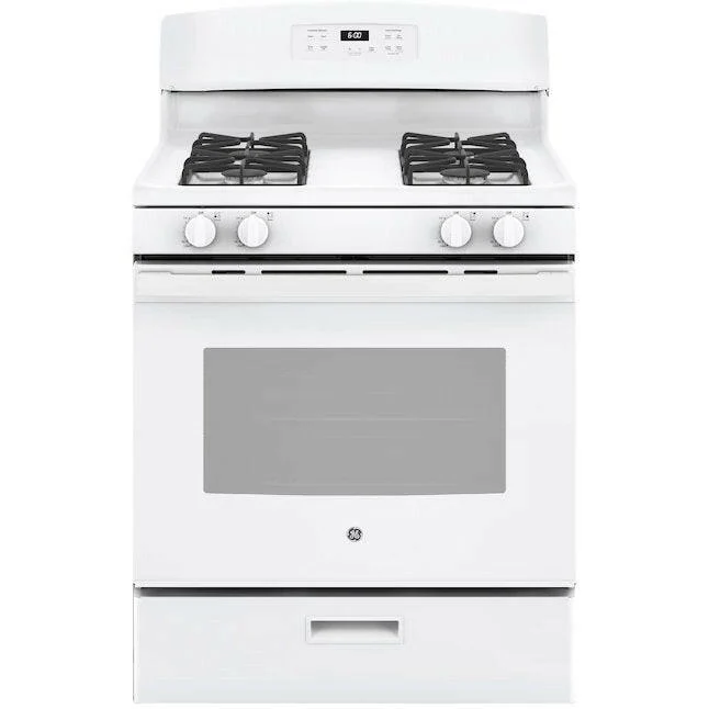 GE 30 . 4-Burners 4.8-cu ft Freestanding Gas Range (White)