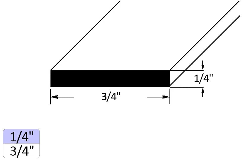 Adhesive, Closed Cell 1/4" Neoprene Foam Tape - 3/4" Width - DIN 125 Norm