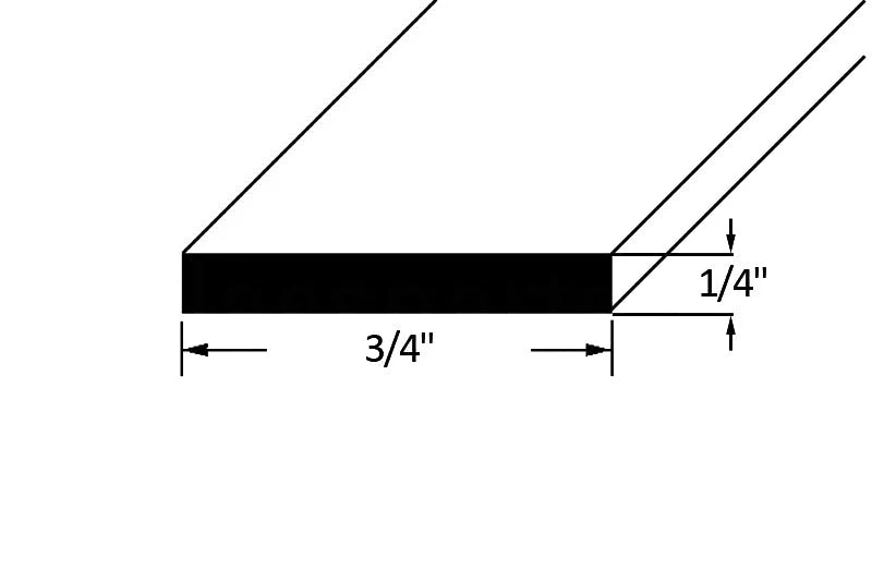 Adhesive, Closed Cell 1/4" Neoprene Foam Tape - 3/4" Width - DIN 125 Norm