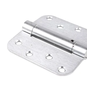 Butt Style 4" x 4" Spring Hinge Rounded Corners - Satin Chroom verzinkte uitvoering
