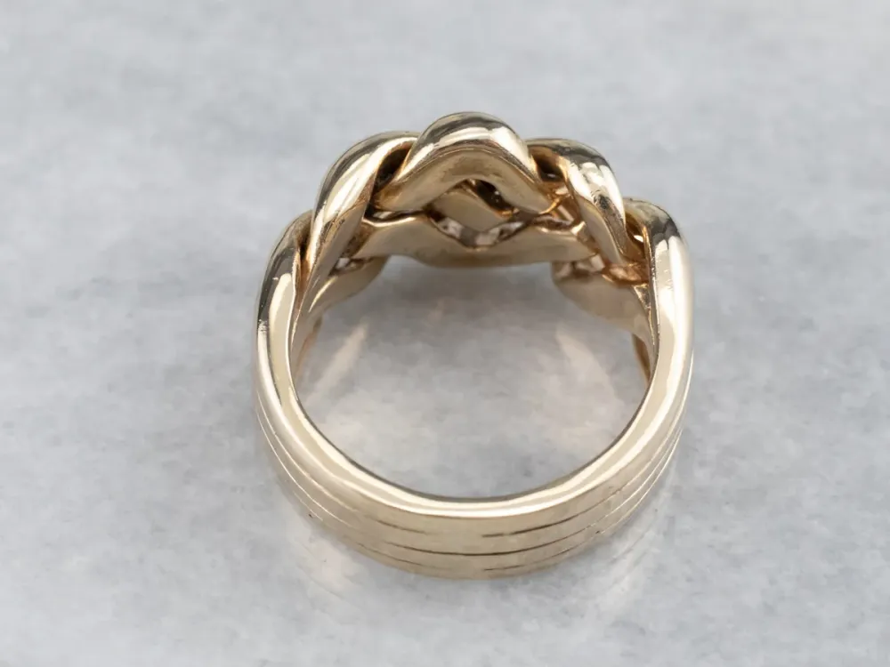 Unisex 14 Karat Verguld Puzzle Ring