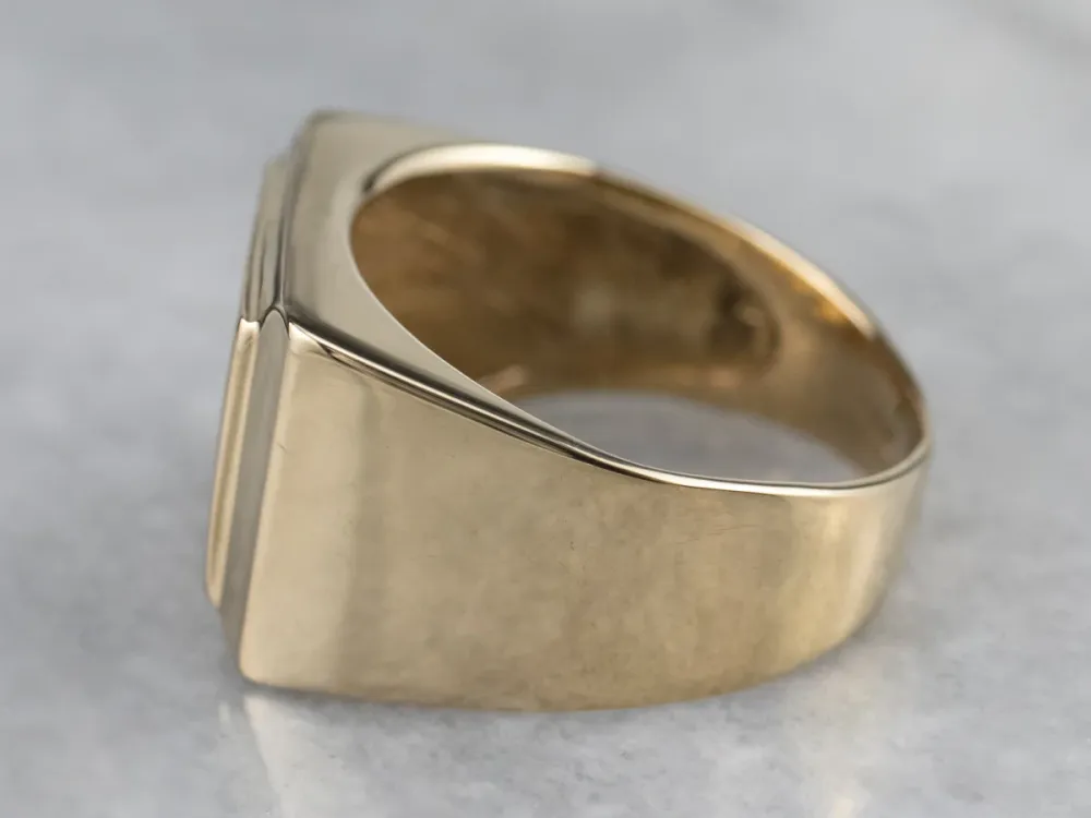 Vintage 14K Goud Signet Ring