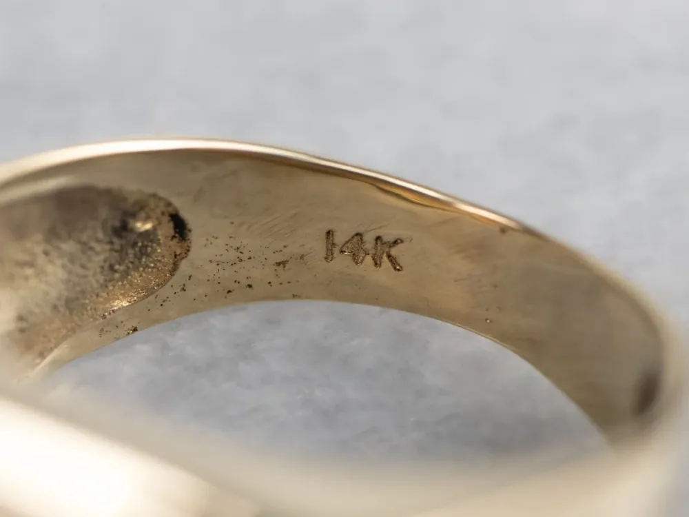 Vintage 14K Goud Signet Ring