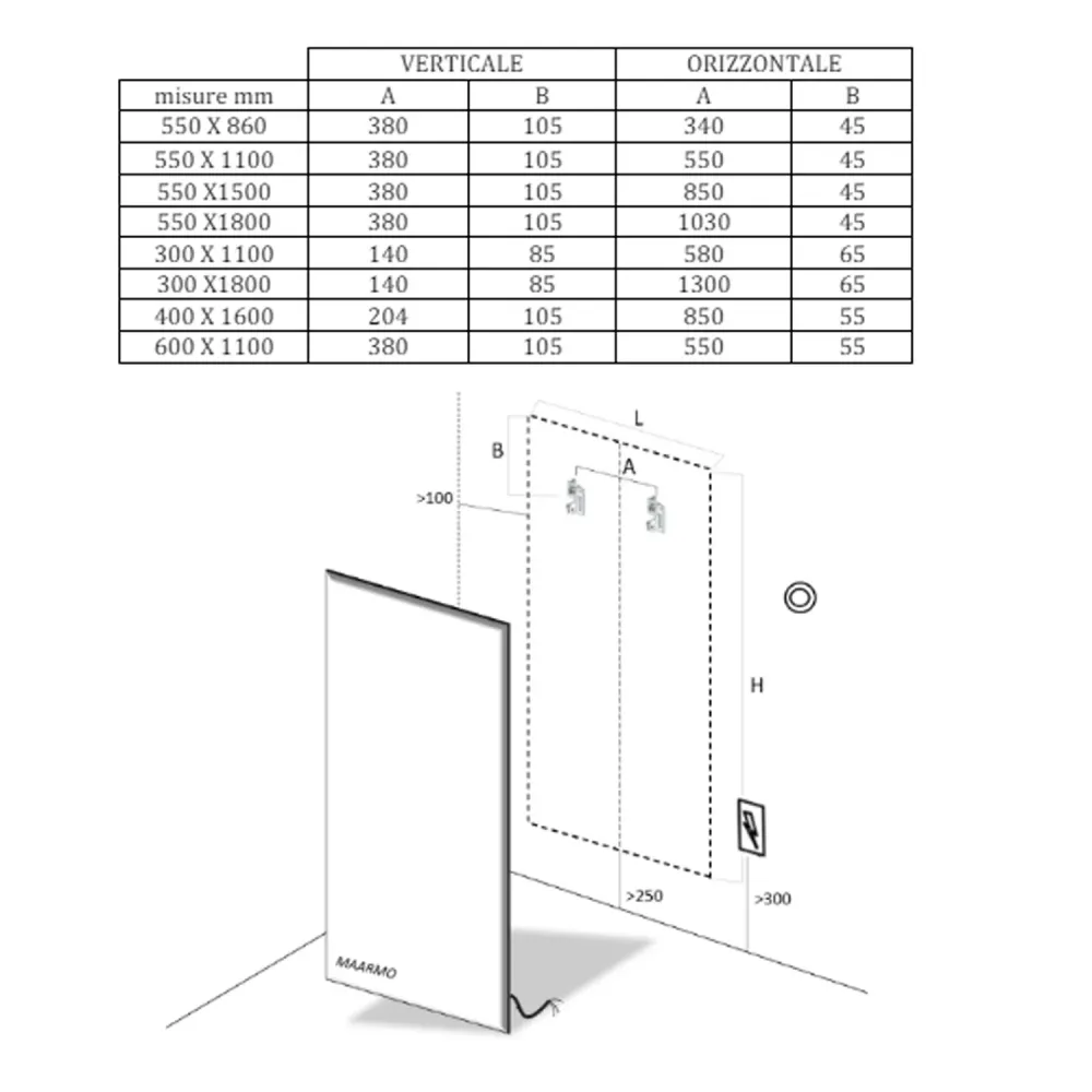 Electric panel radiator model Perfetto 110x30 cm - Sneeuwwit
