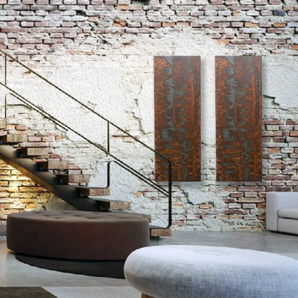 Electric panel radiator model Perfetto 86x55 cm - Rusty