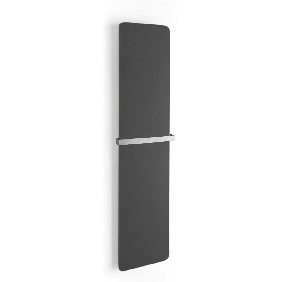 Electric wall-mounted towel warmer carbon staal Caligo collection Lineabeta anthracite color 47x179 cm