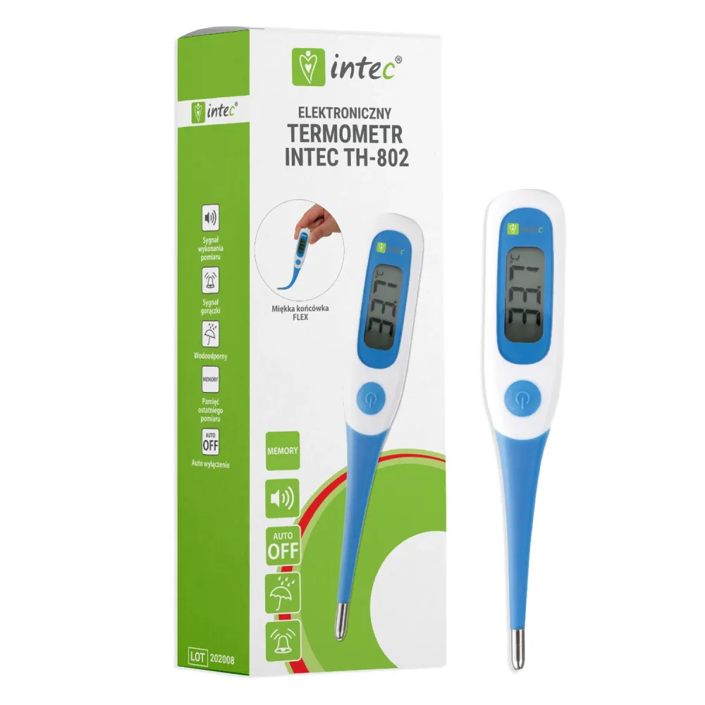 Elektronische thermometer Intec TH-802 met flexibele punt | Snelle Dissipatie