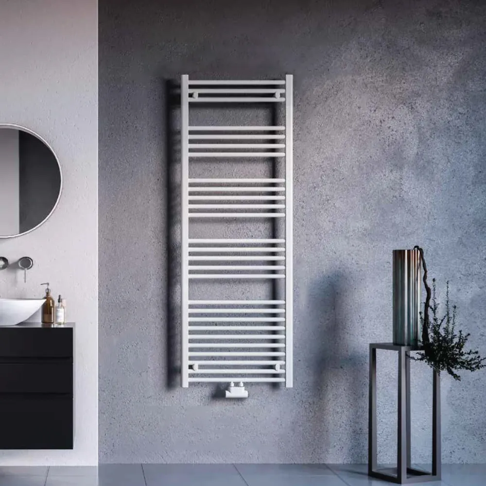 Hydraulic towel warmer model Bolzano 1600x750 straight central connections 50 mm - Melkwit