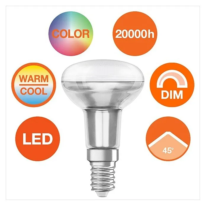 Ledvance Ledlamp R50 - E14, Dimbaar, Zacht wit, 330 W