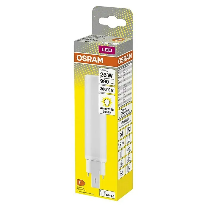 Osram Led tl-buis - Lengte: 16,98 cm, Knus wit, 10 W, 990 lm, G24q-3
