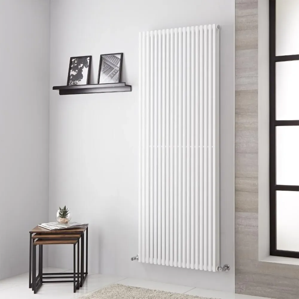 Single towel warmer Lazzarini 1506x680 mm center distance 680/1470 mm model Grosseto V finish White