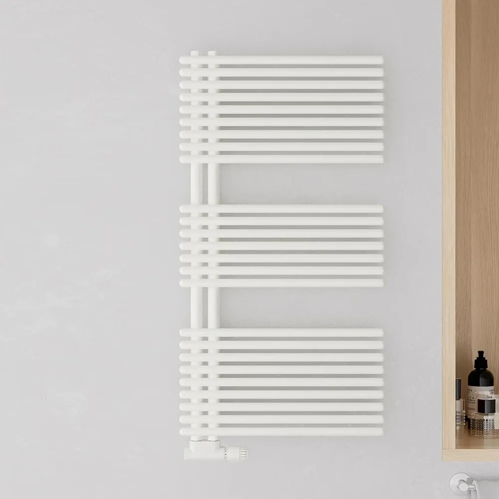 Sneeuwwit hydraulic towel warmer 60x170.8 cm 50 mm center distance 899 Watt Lazzarini Garda