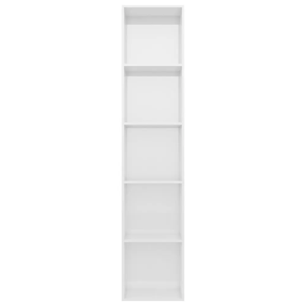 Boekenkast 40x30x189 cm spaanplaat hoogglans wit