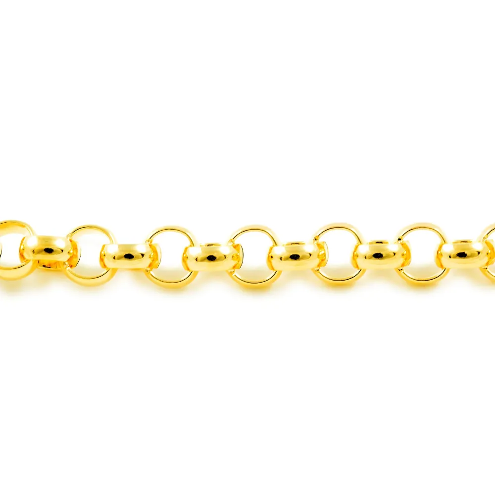 18ct Yellow Gold Women's Bracelet (6.5mm) Shine 20cm