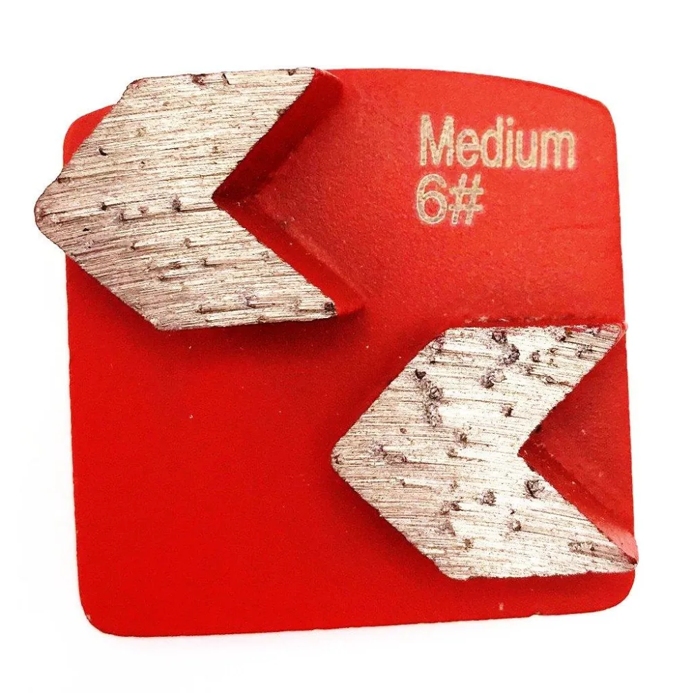 6-Grit Medium Bond Redi-Lock/Teq-Lok Arrow Seg roestvrij A2/A4